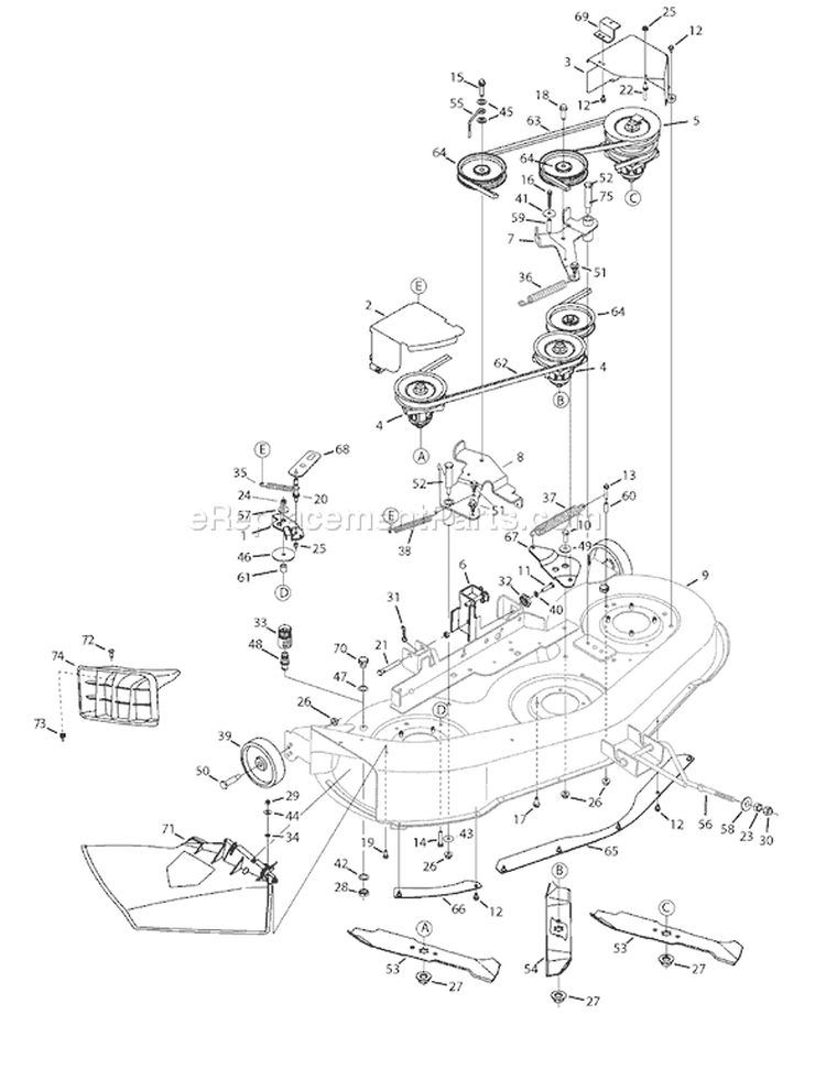Page B Diagram and Parts List for 13AO771H055 2008 Yard Man Lawn Tractor